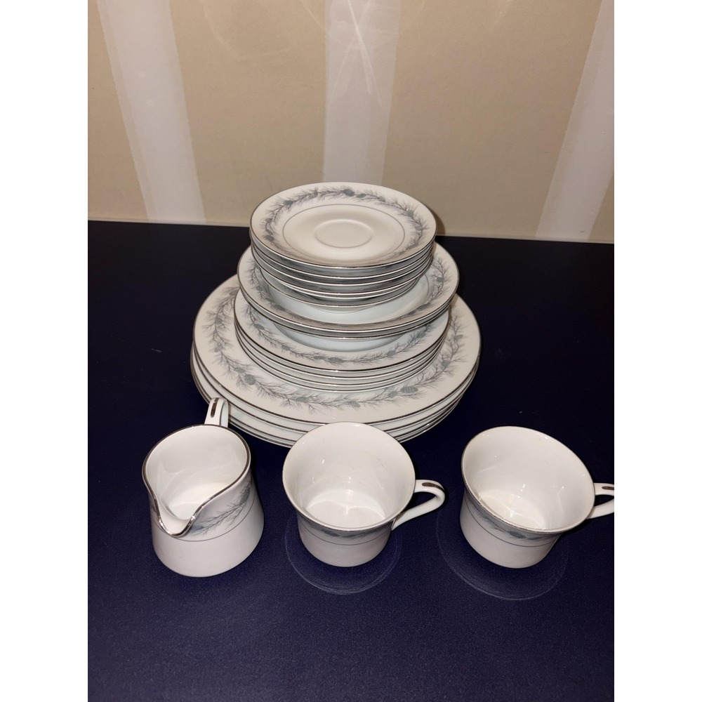 Style House Fine China Duchess Japan 15pc Set Plates Bowls Cups Saucers Creamer